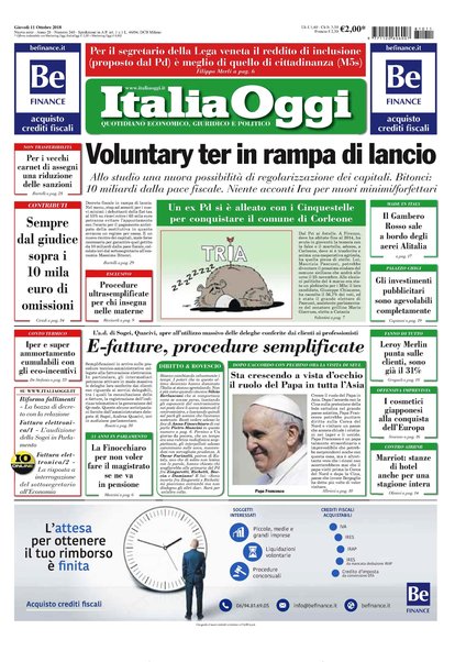 Italia oggi : quotidiano di economia finanza e politica